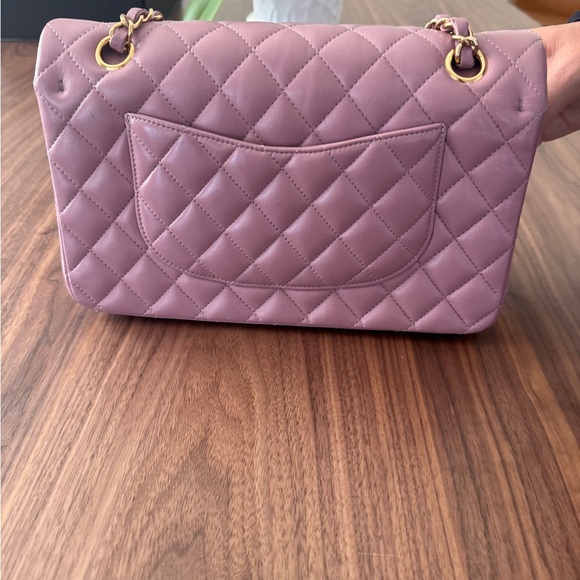 CHANEL Lambskin Quilted Medium Double Flap in Pink/Lilac - Picture 9 of 15